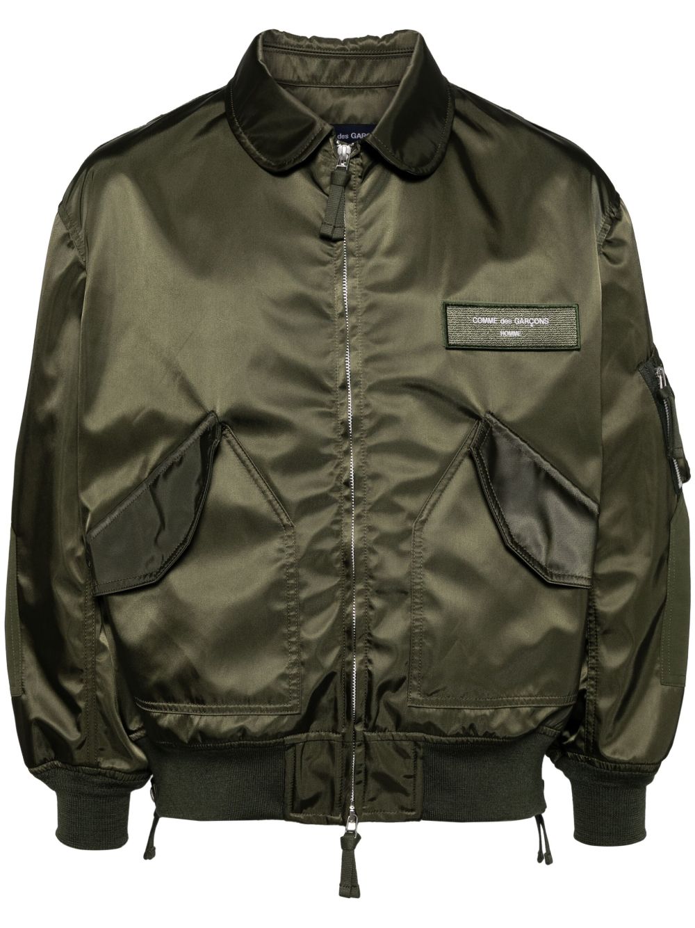 Comme des Garçons Homme 侧面双向拉链夹克 - 绿色