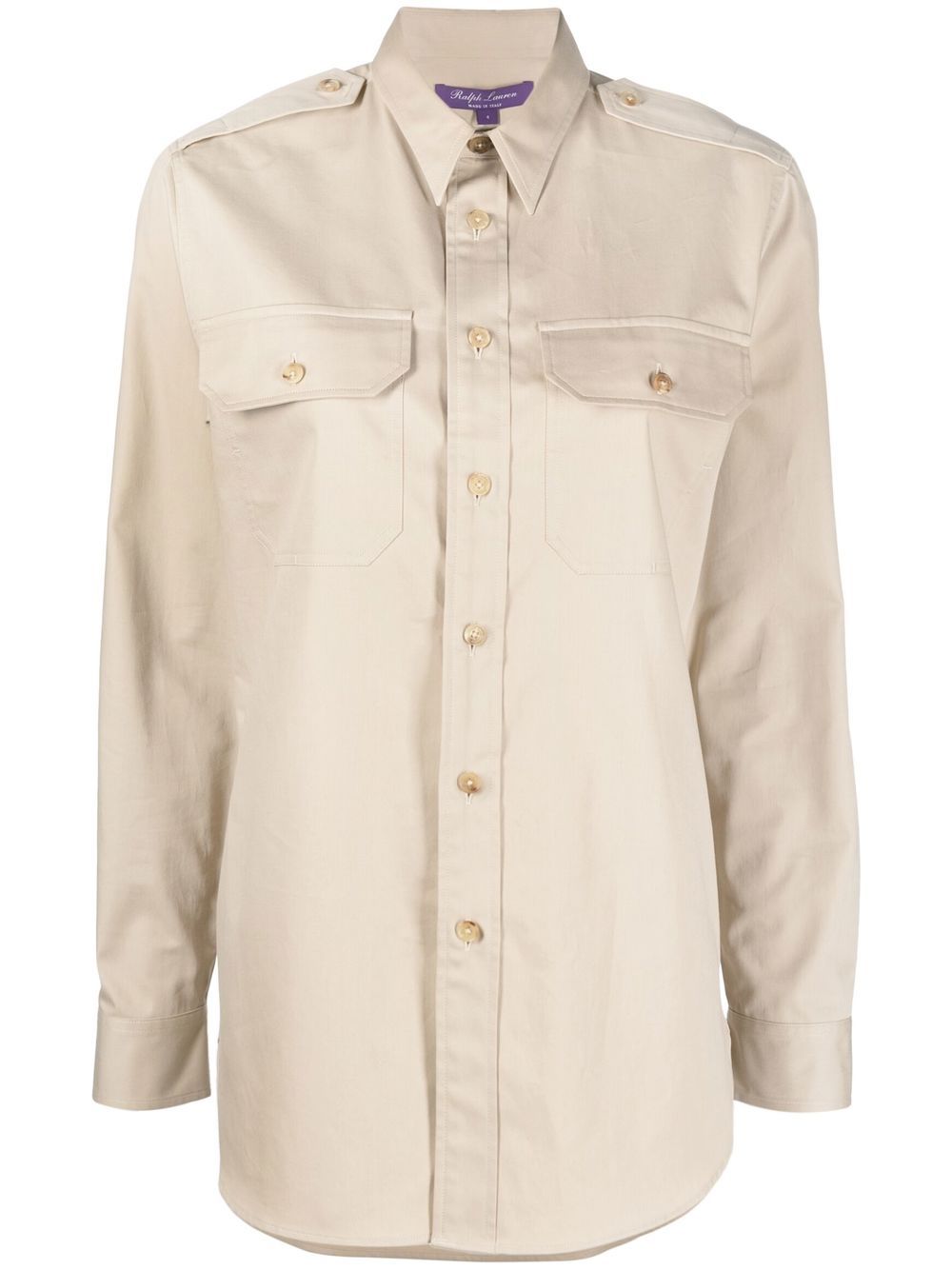 Ralph Lauren Collection Ry 盖袋长袖衬衫 - 中性色