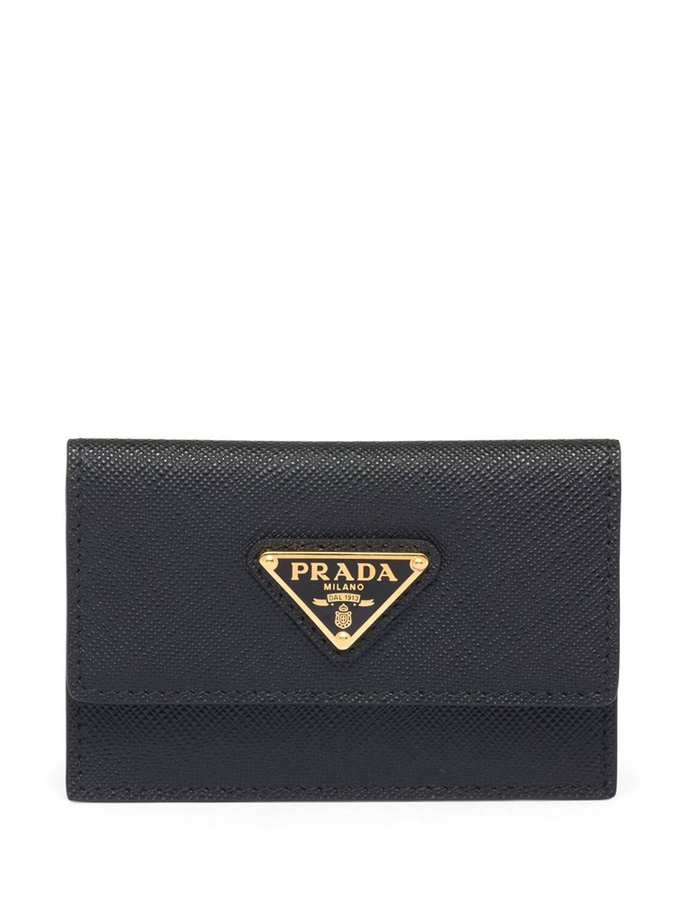 Prada 三角形标牌卡夹 - 黑色