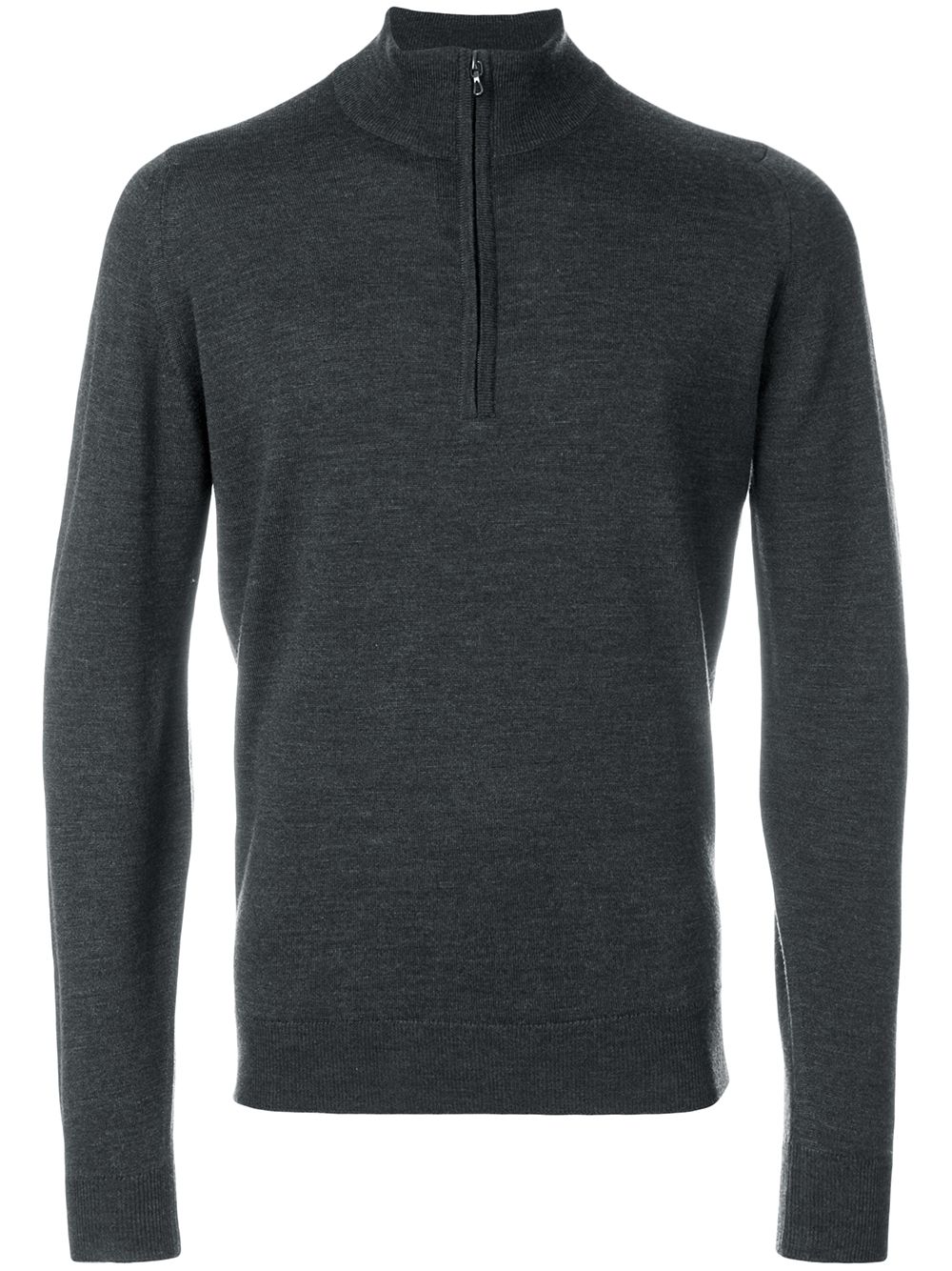 John Smedley 拉链领毛衣 - 灰色