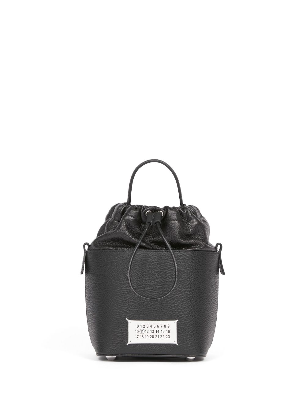Maison Margiela 5AC 粒纹皮质小号水桶包 - 黑色