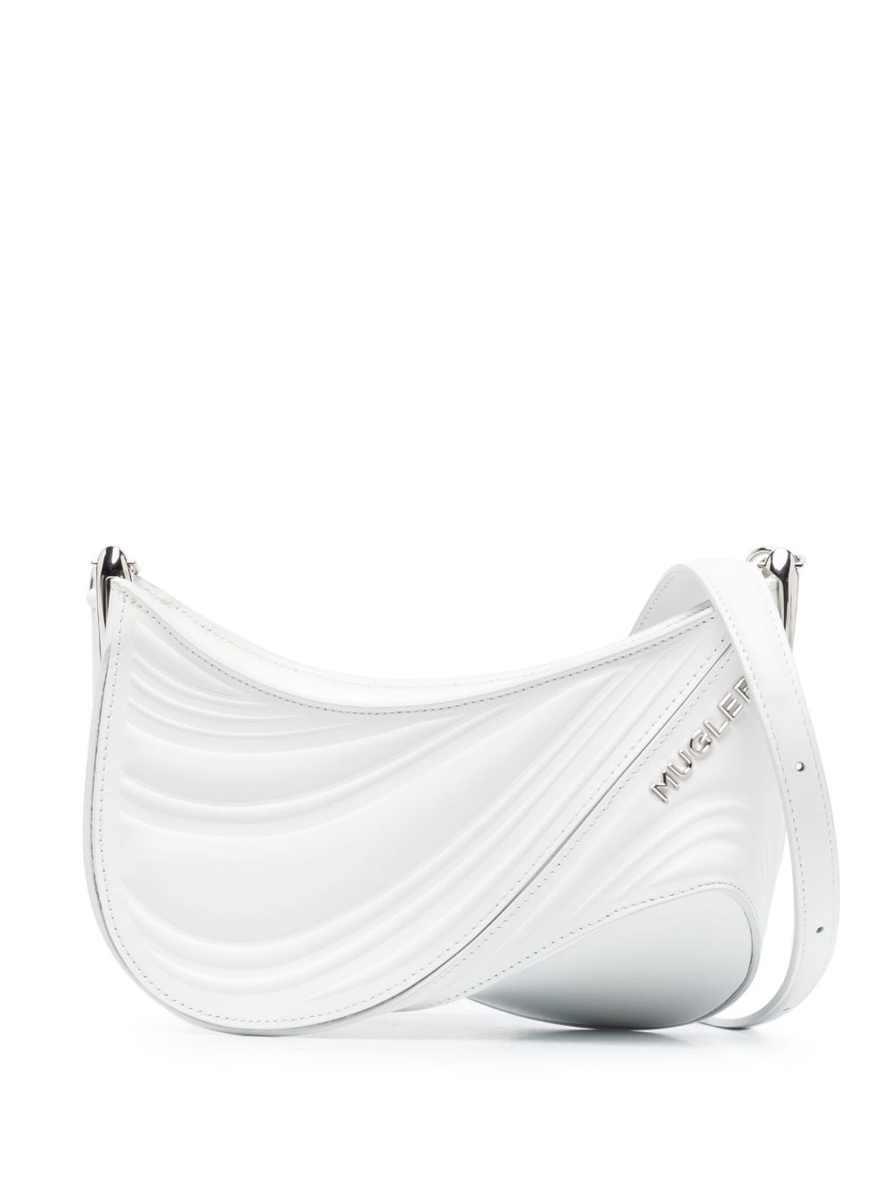 Mugler Spiral Curve 01 小号单肩包 - 白色