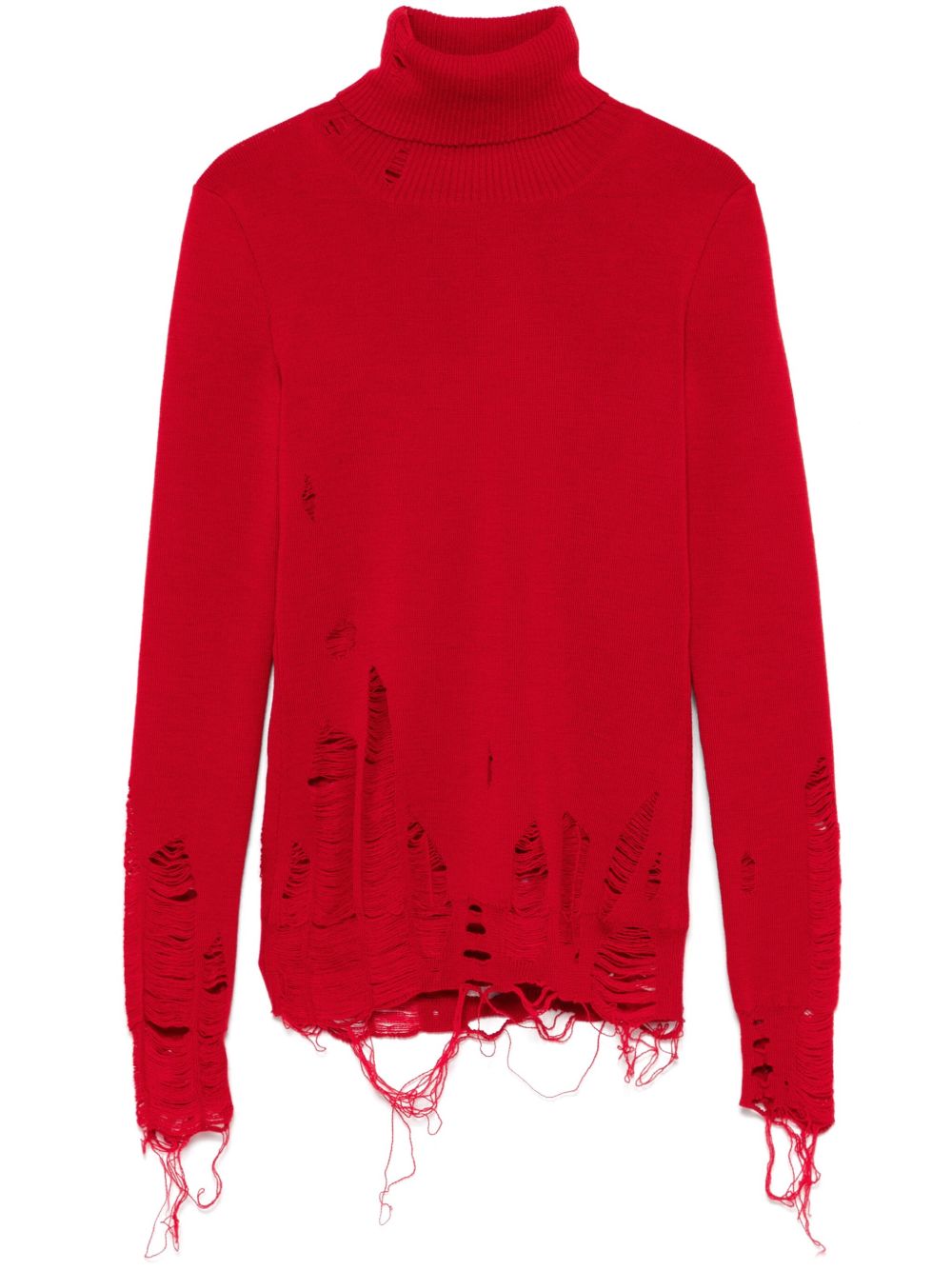 MM6 Maison Margiela 仿旧毛衣 - 红色