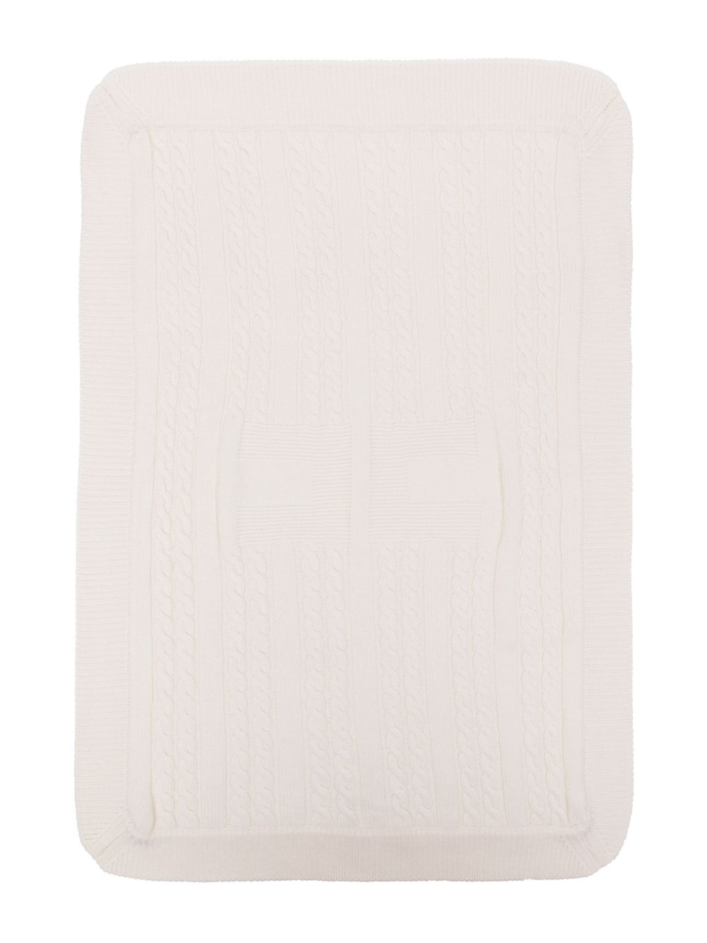 Elisabetta Franchi La Mia Bambina 经典logo毯子 - 白色