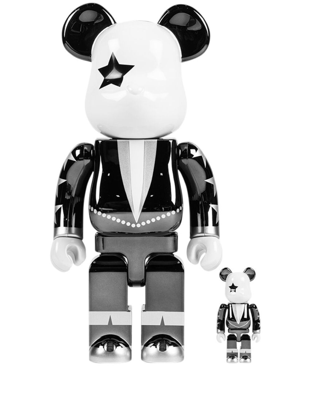 MEDICOM TOY x KISS Star Child BE@RBRICK 100% 400% 模型玩具套装 - 灰色