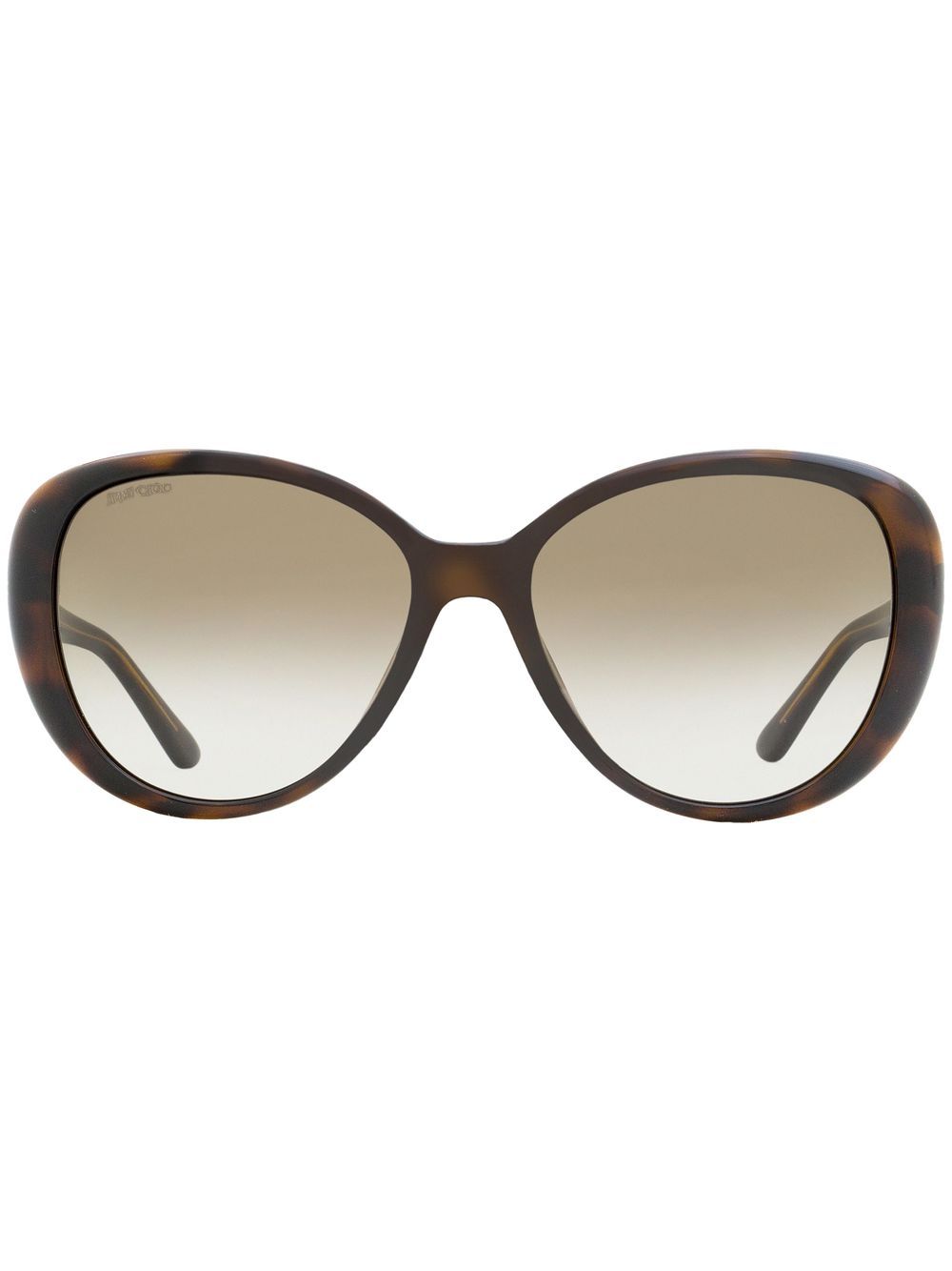 Jimmy Choo Eyewear Amira 椭圆形镜框太阳眼镜 - 褐色