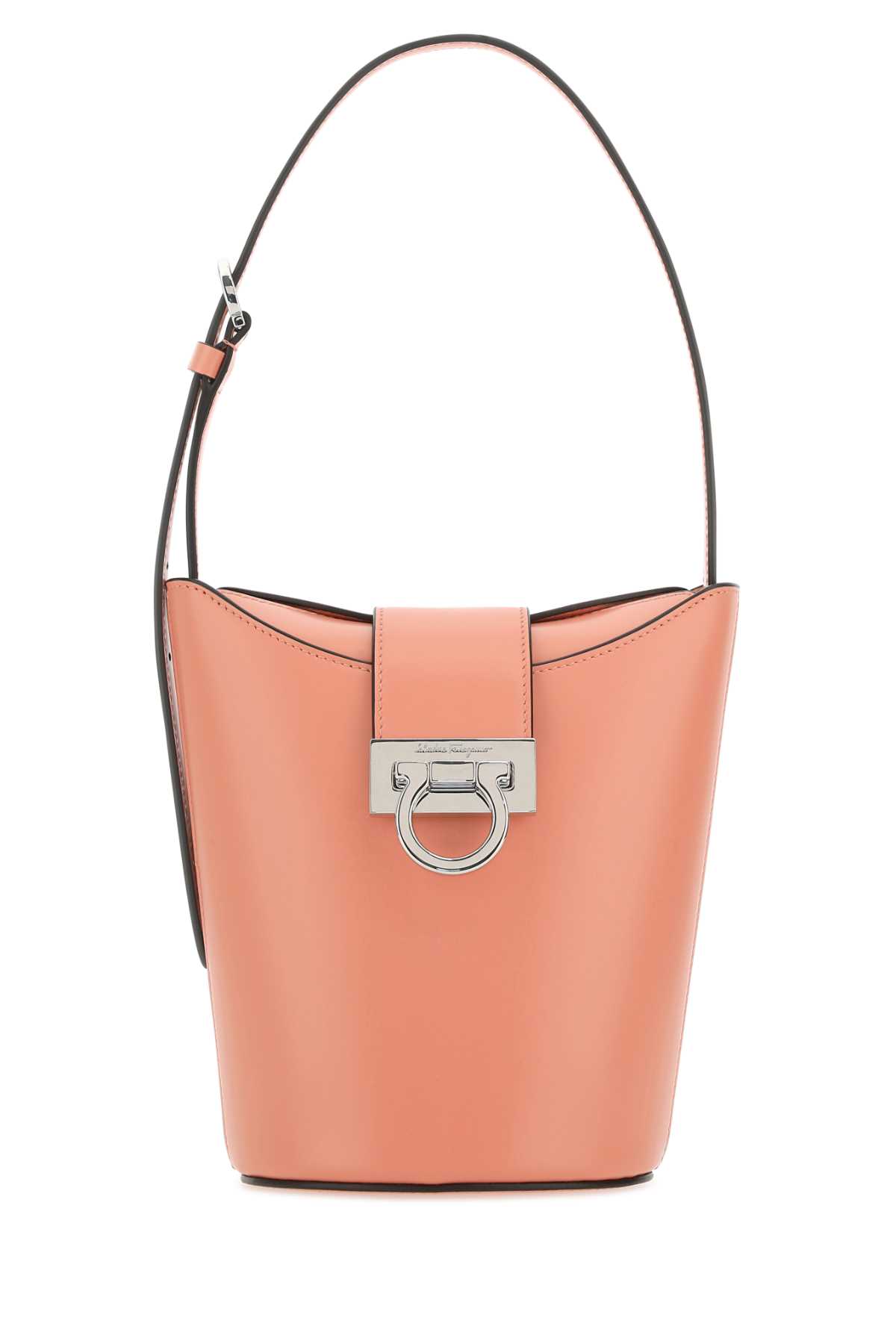 Ferragamo淡蓝色皮革水桶包