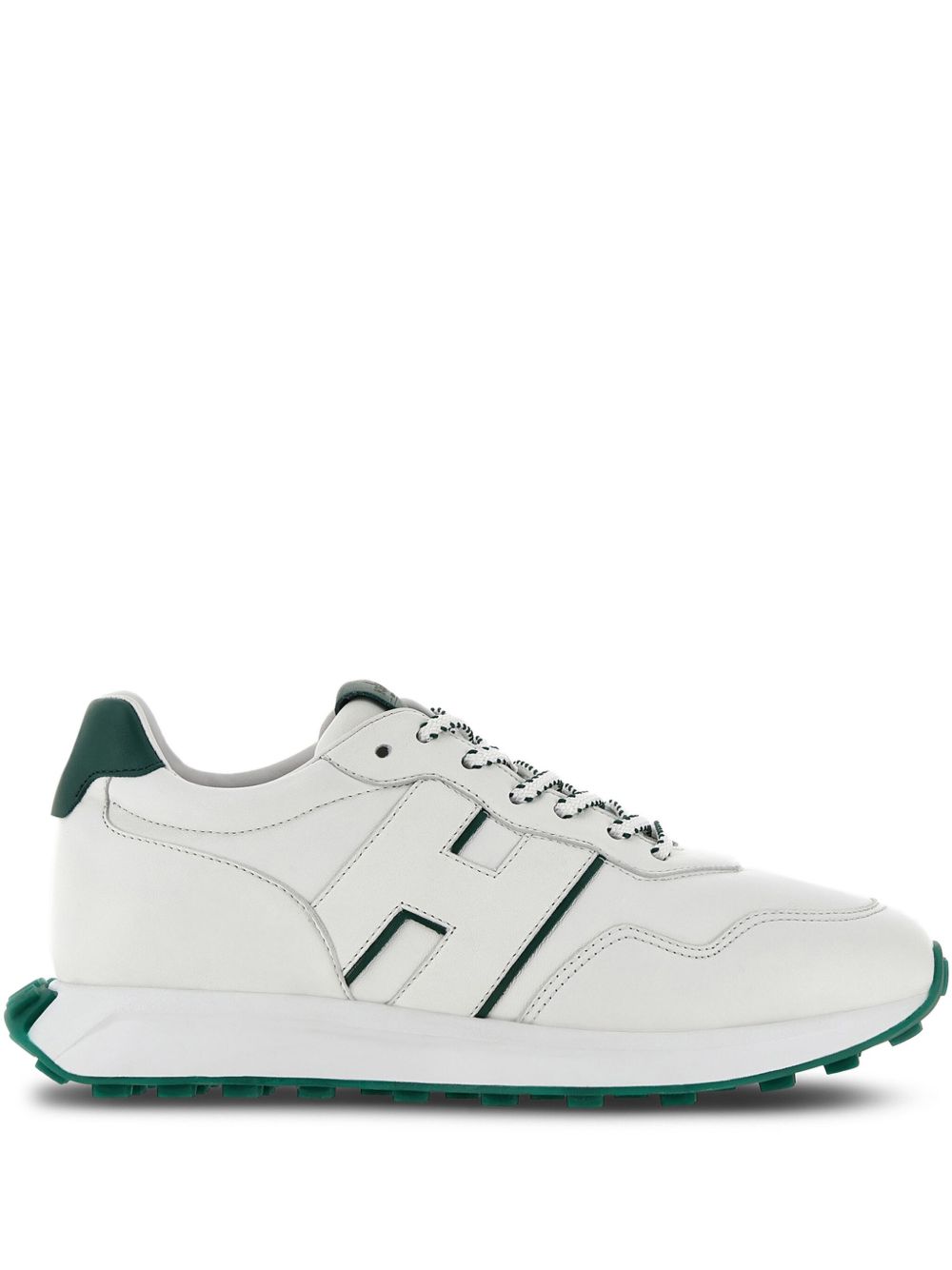 Hogan H601 系带绒面皮运动鞋 - 白色