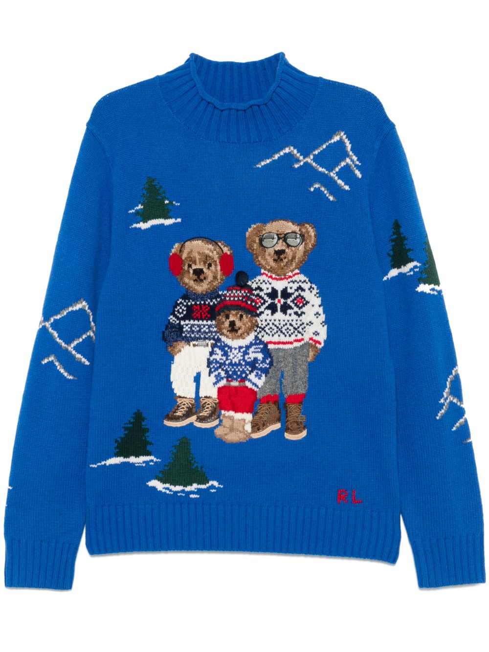 Polo Ralph Lauren Polo Bear Family 毛衣 - 蓝色