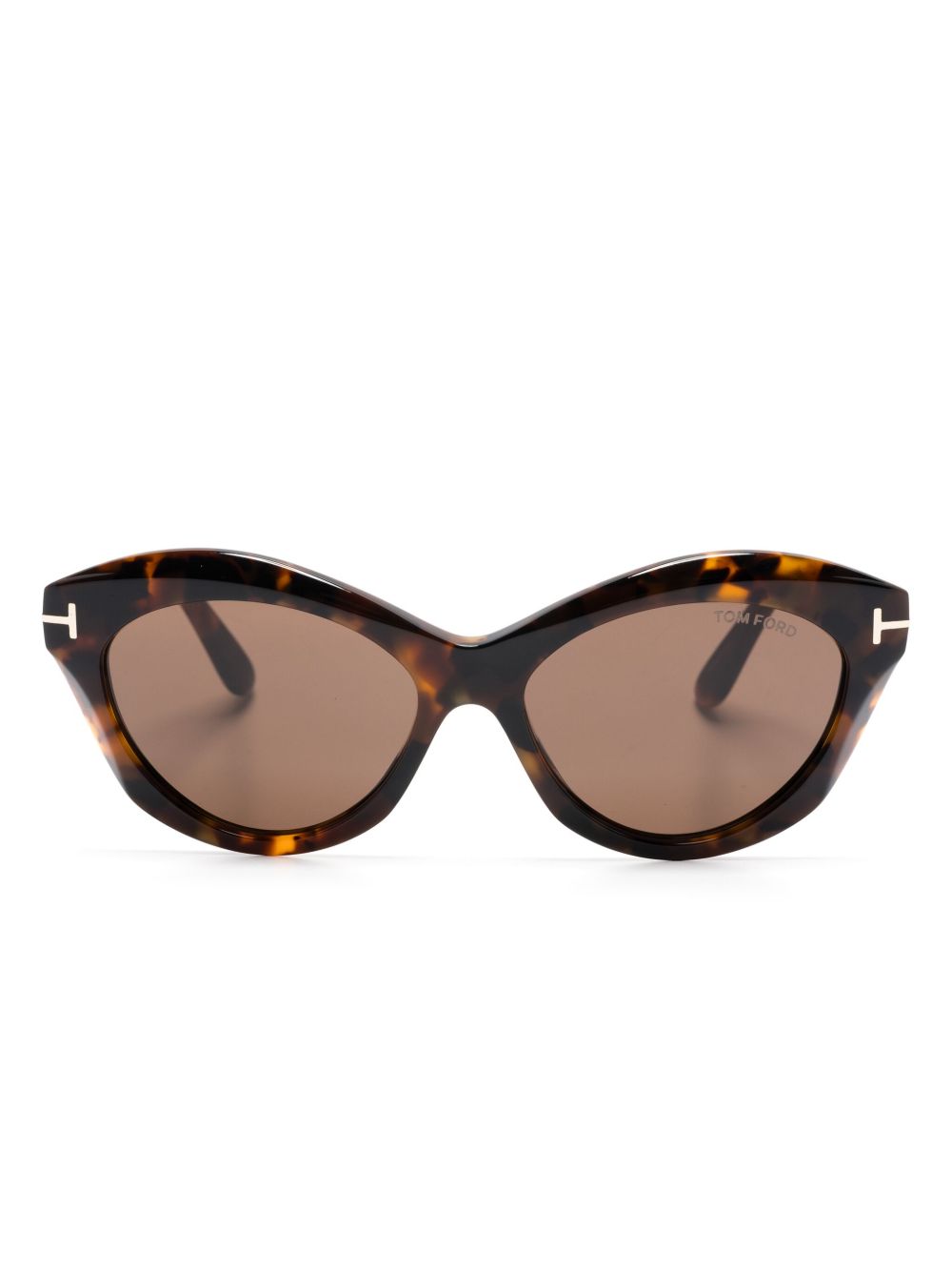 TOM FORD Eyewear 蝴蝶形镜框太阳眼镜 - 褐色