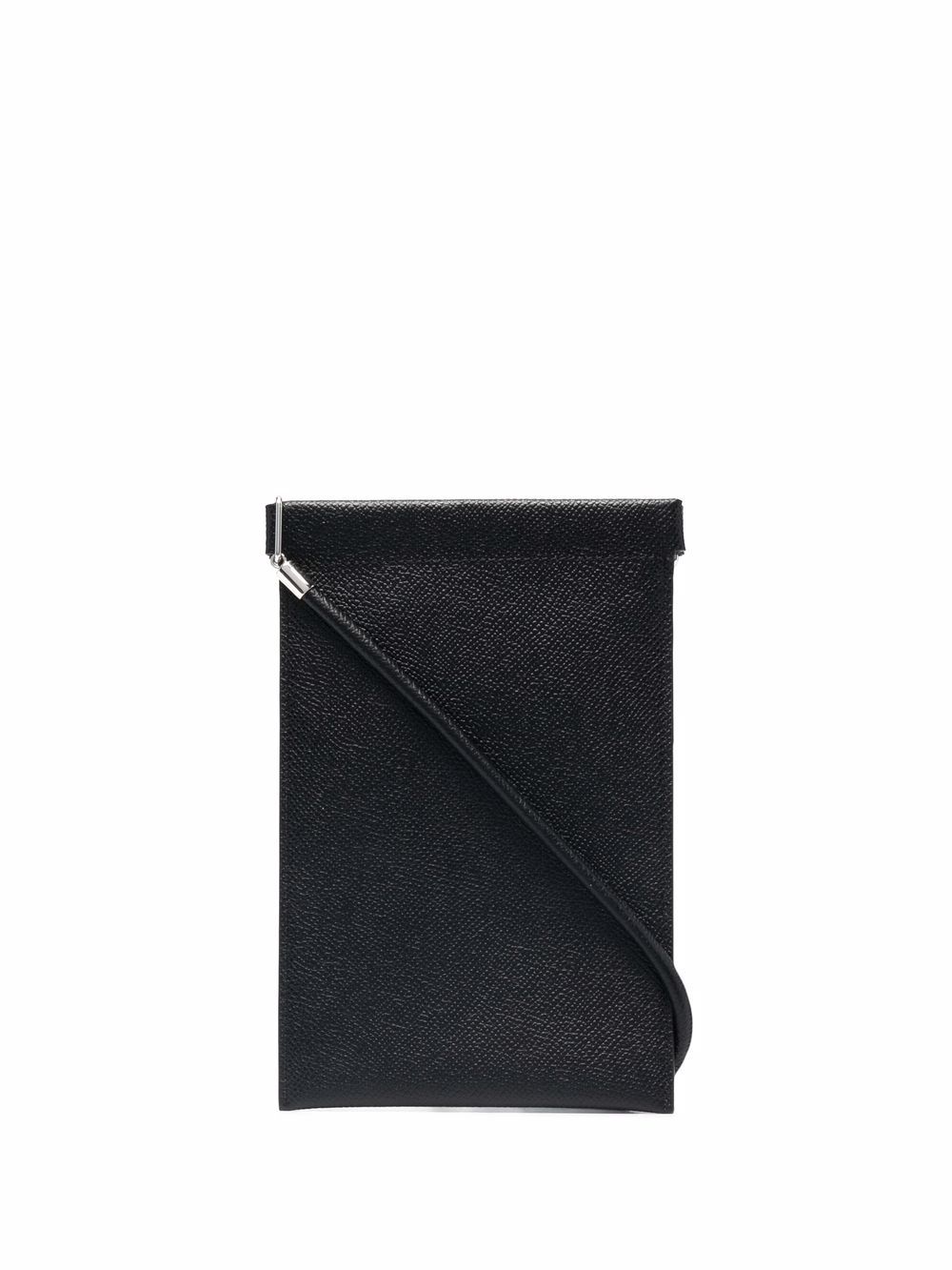 Maison Margiela 四缝线皮质手机包 - 黑色