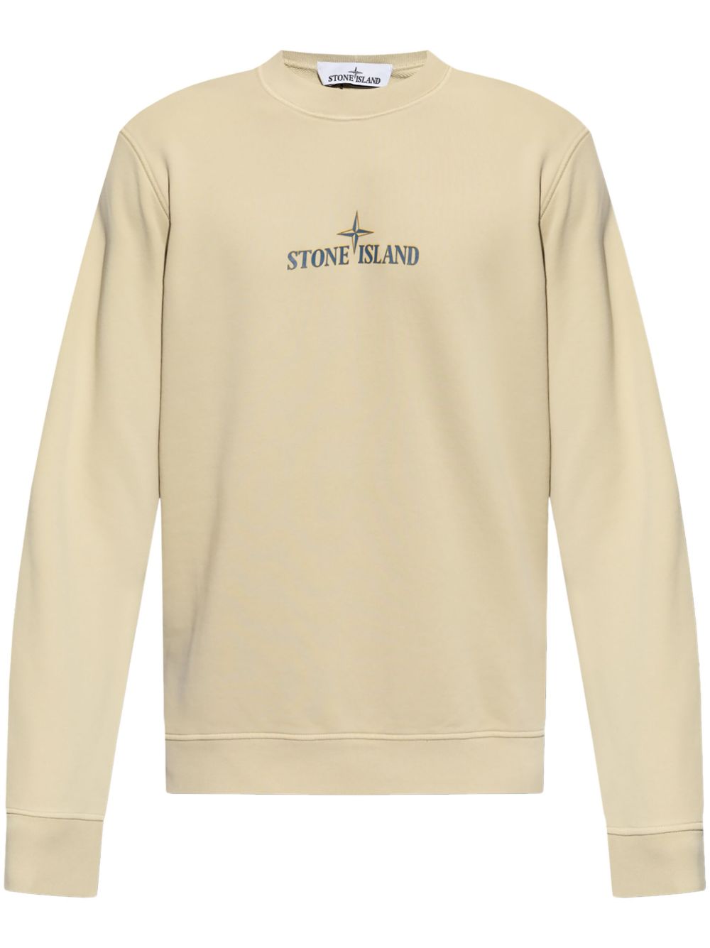 Stone Island logo印花棉卫衣 - 中性色