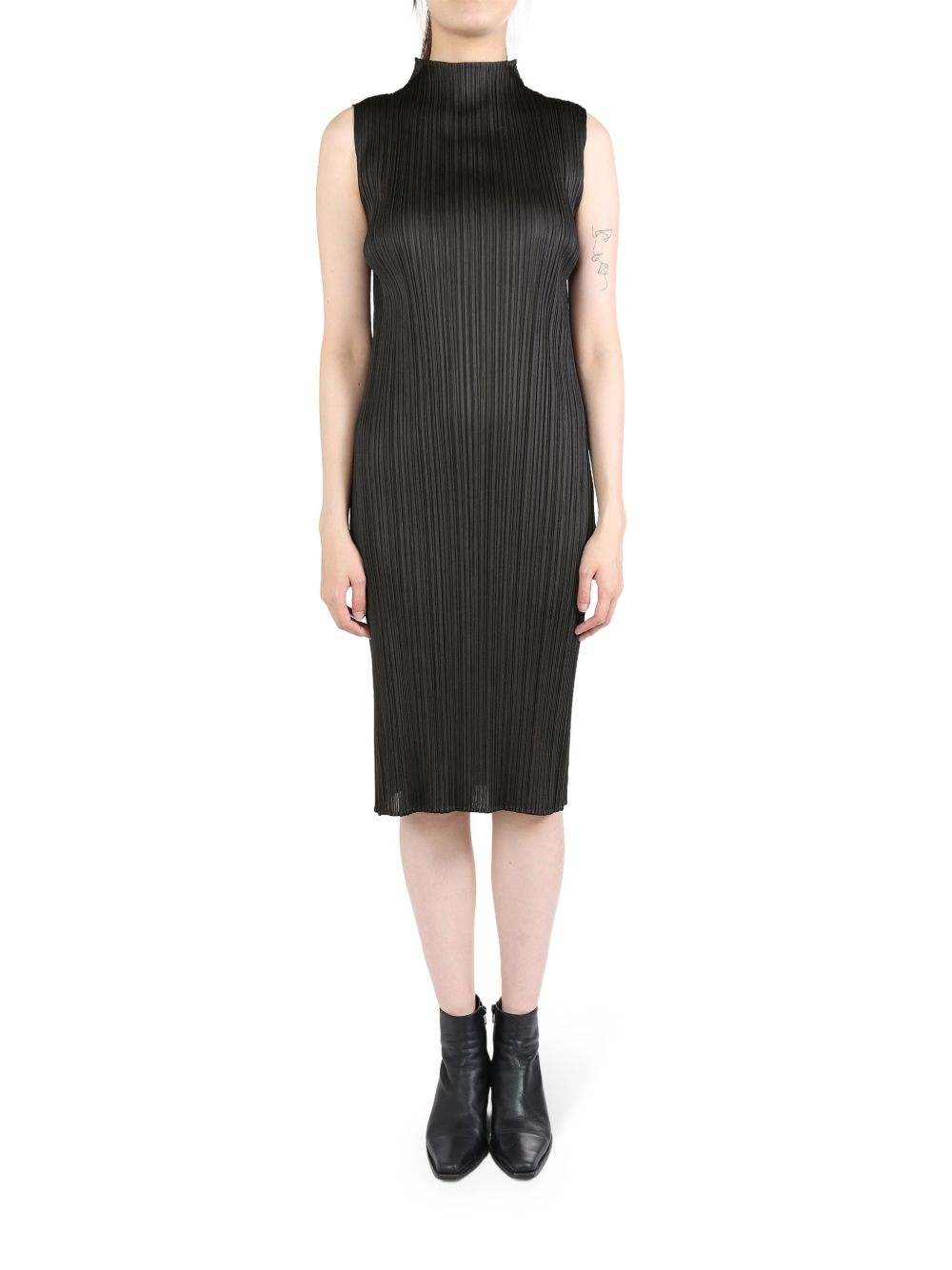 Pleats Please Issey Miyake August dress - 黑色