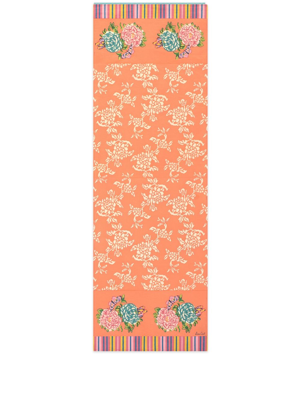 Lisa Corti Kandem Queen Peach 桌布（50 x 150厘米） - 橘色