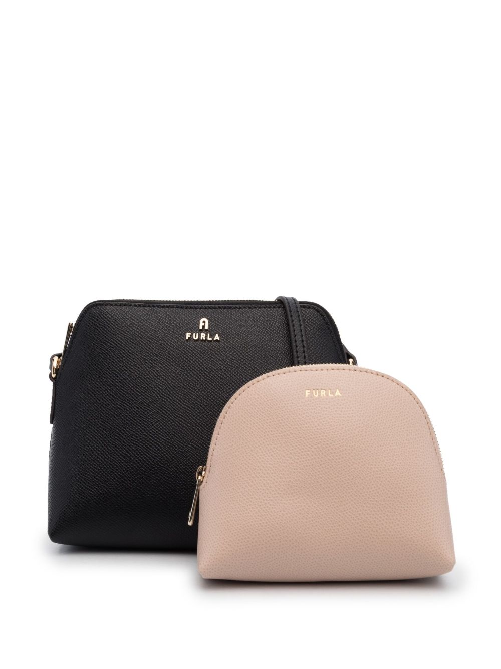 Furla Camelia 皮质斜挎包 - 黑色