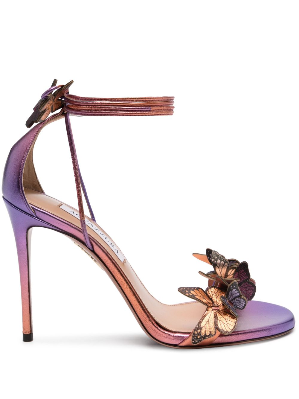 Aquazzura Papillon 高跟凉鞋（10.5厘米） - 粉色