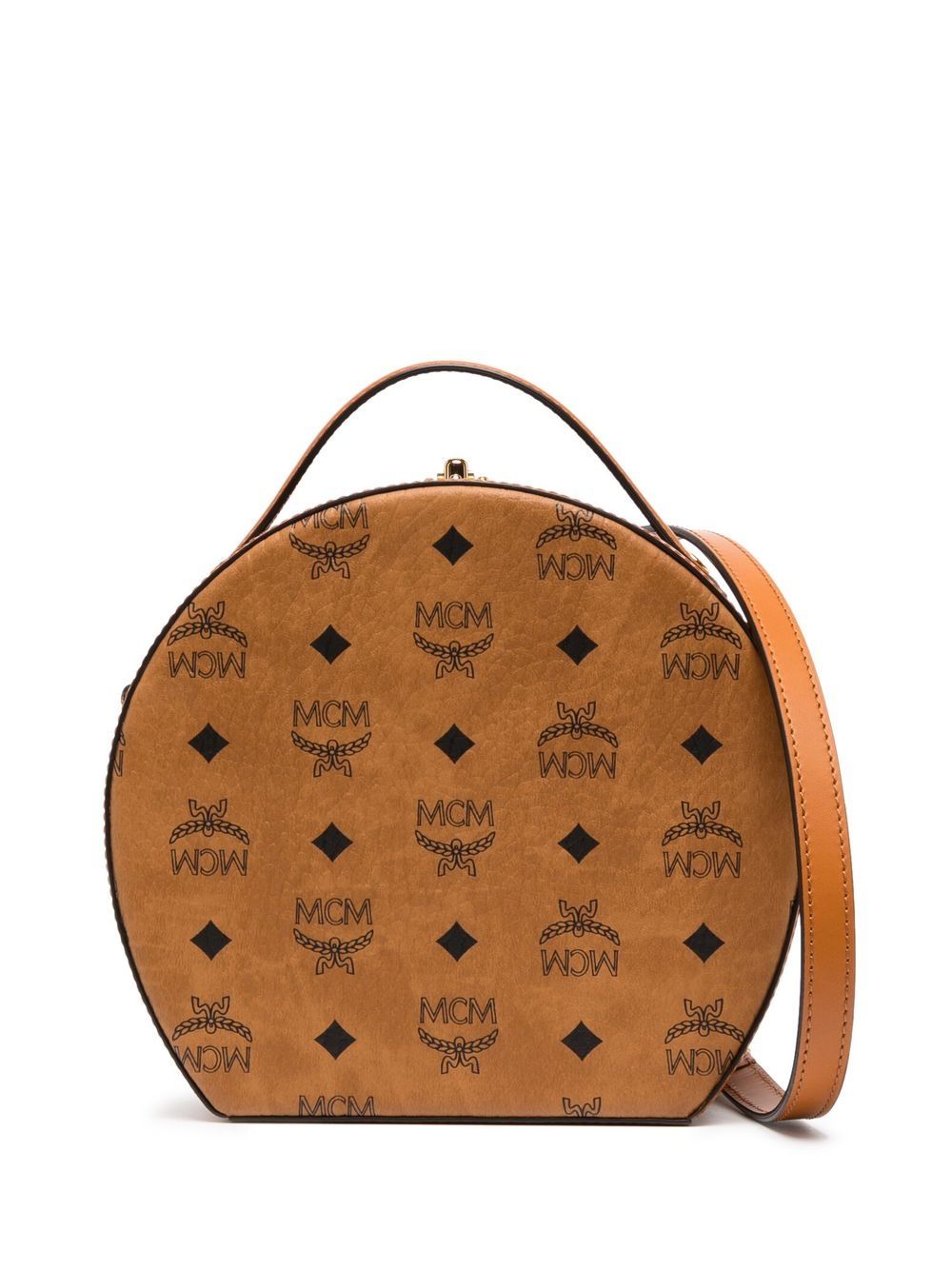 MCM Visetos Hat Box 迷你包 - 褐色