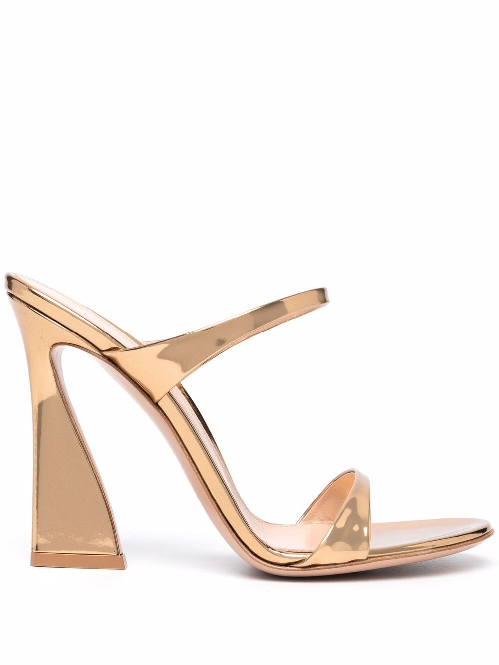 Gianvito Rossi 金属感效果皮质凉鞋 - 中性色