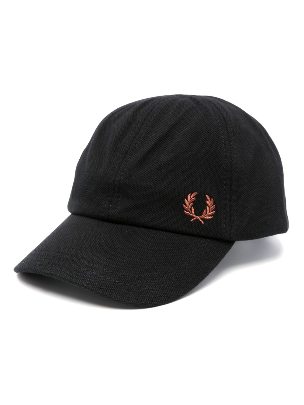 Fred Perry 珠地布编织棒球帽 - 黑色