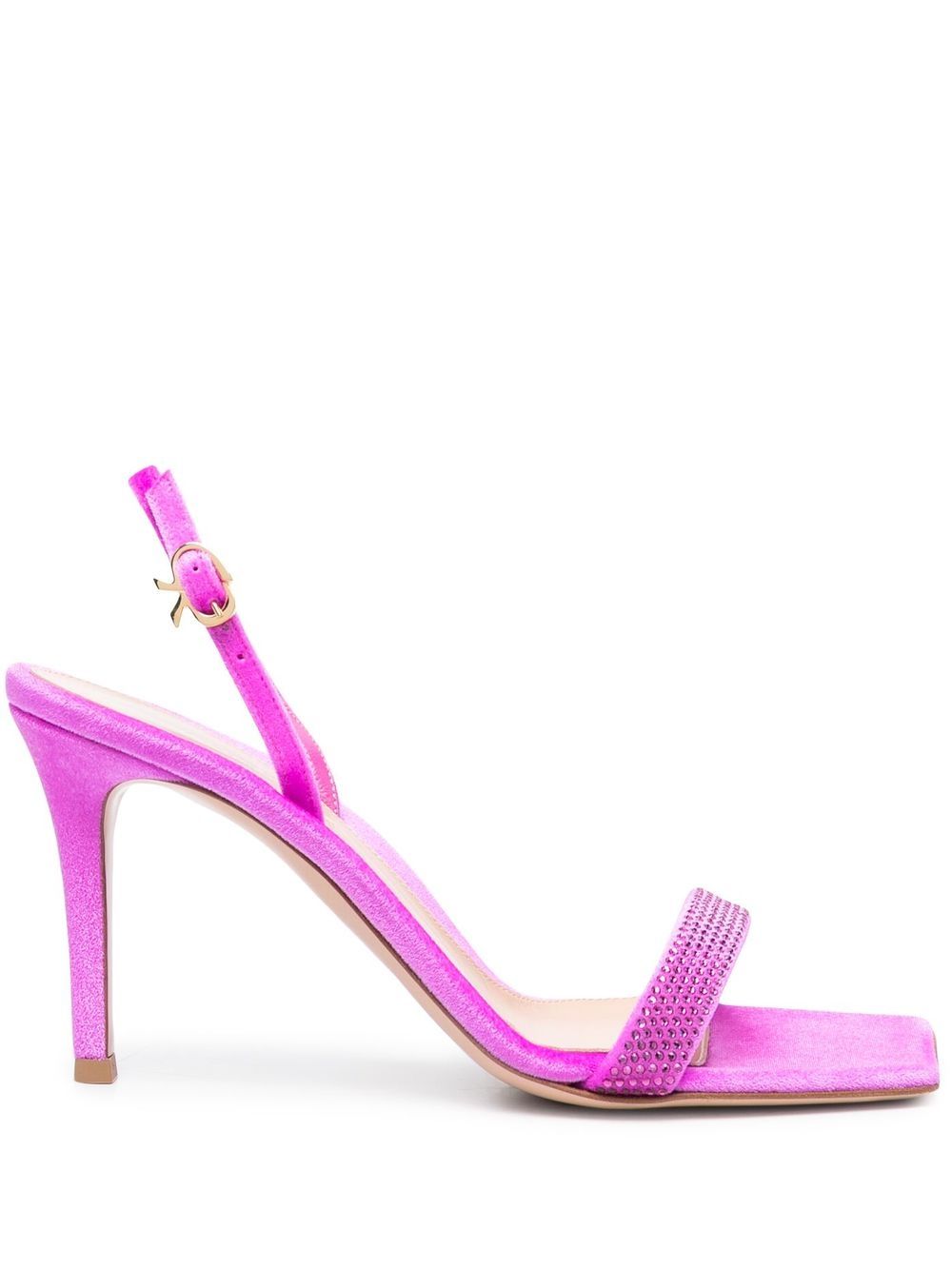 Gianvito Rossi Britney 水钻缀饰凉鞋 - 粉色