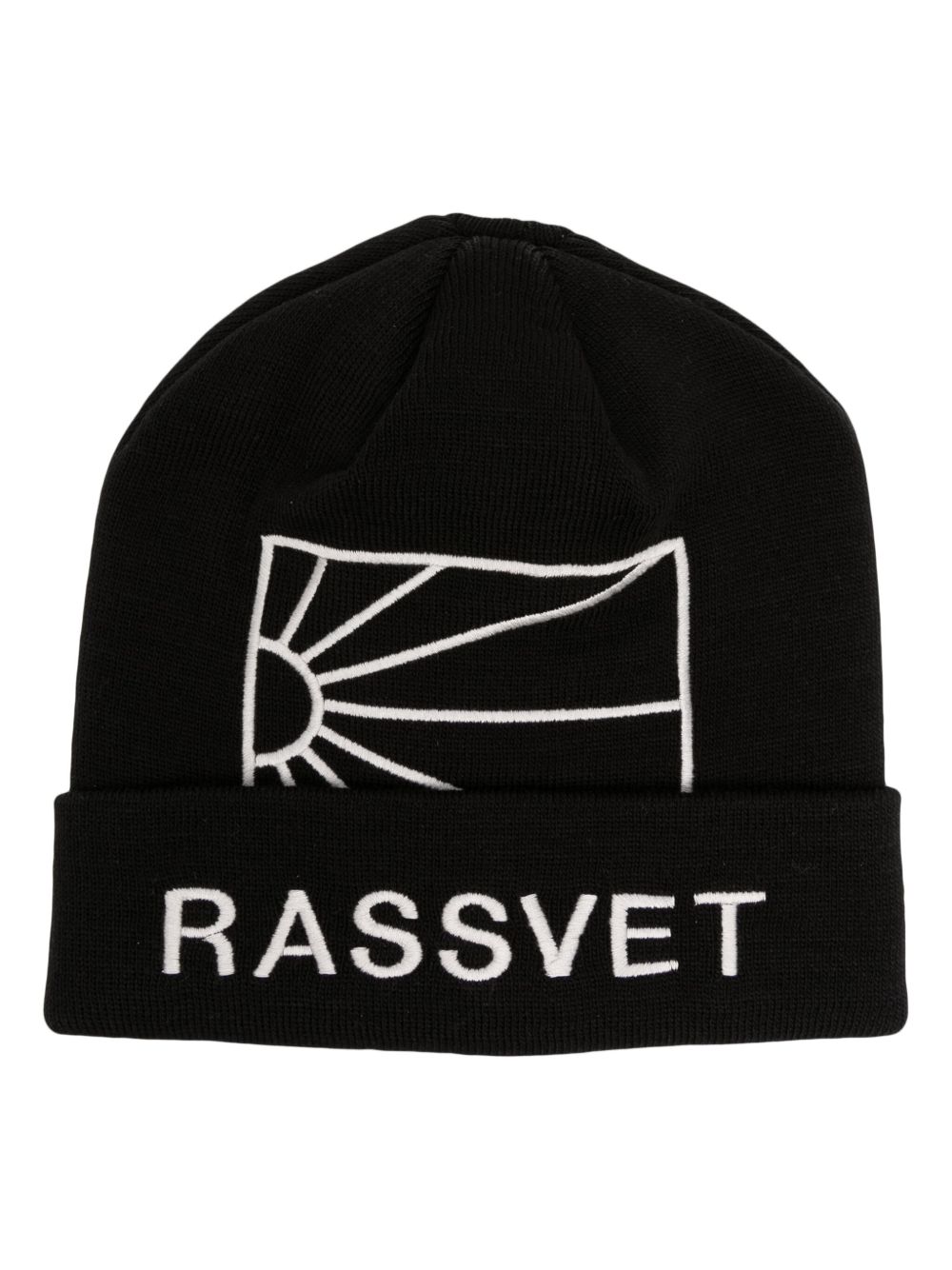 RASSVET logo刺绣套头帽 - 黑色
