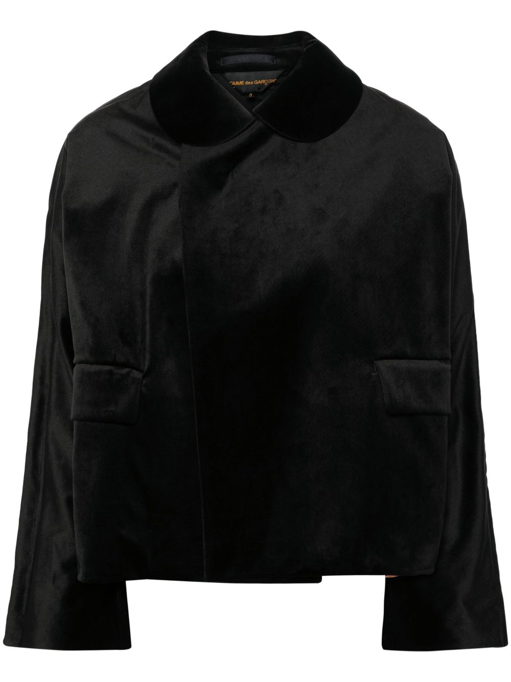 Comme Des Garçons 围兜领丝绒夹克 - 黑色