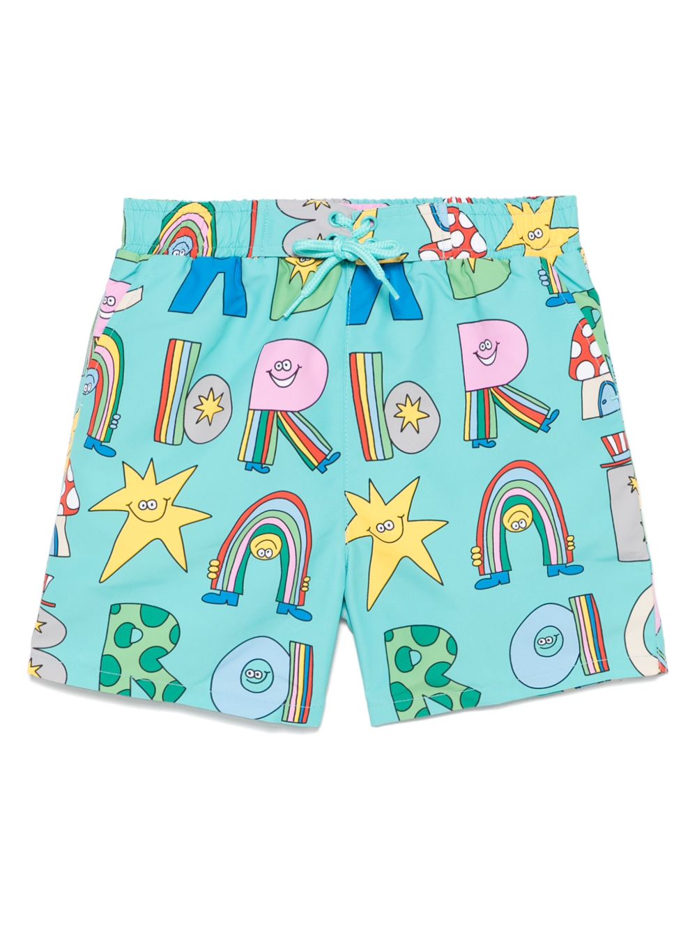 Stella McCartney Kids 图案印花泳裤 - 蓝色