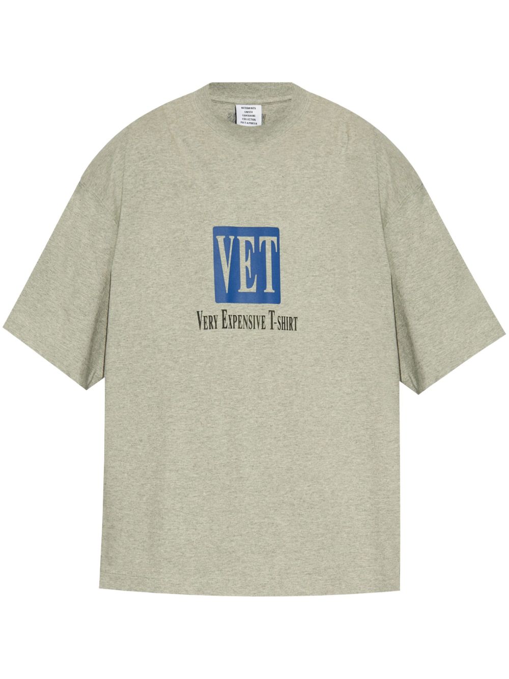 VETEMENTS logo印花棉T恤 - 灰色