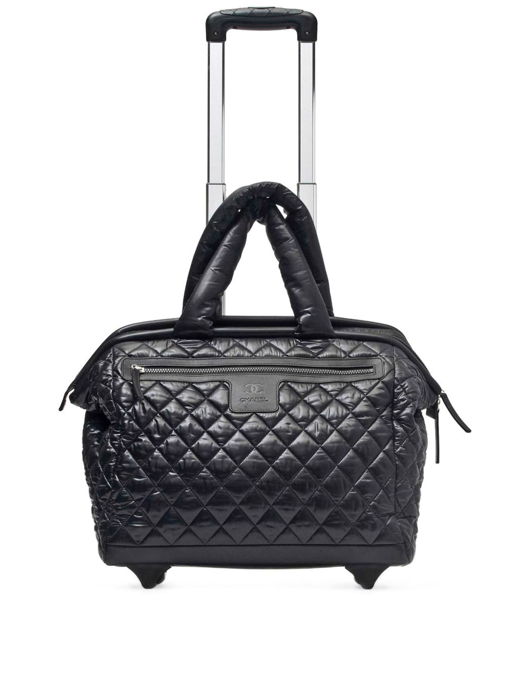 CHANEL Pre-Owned Cocoon 菱纹绗缝旅行箱（2012年典藏款） - 黑色
