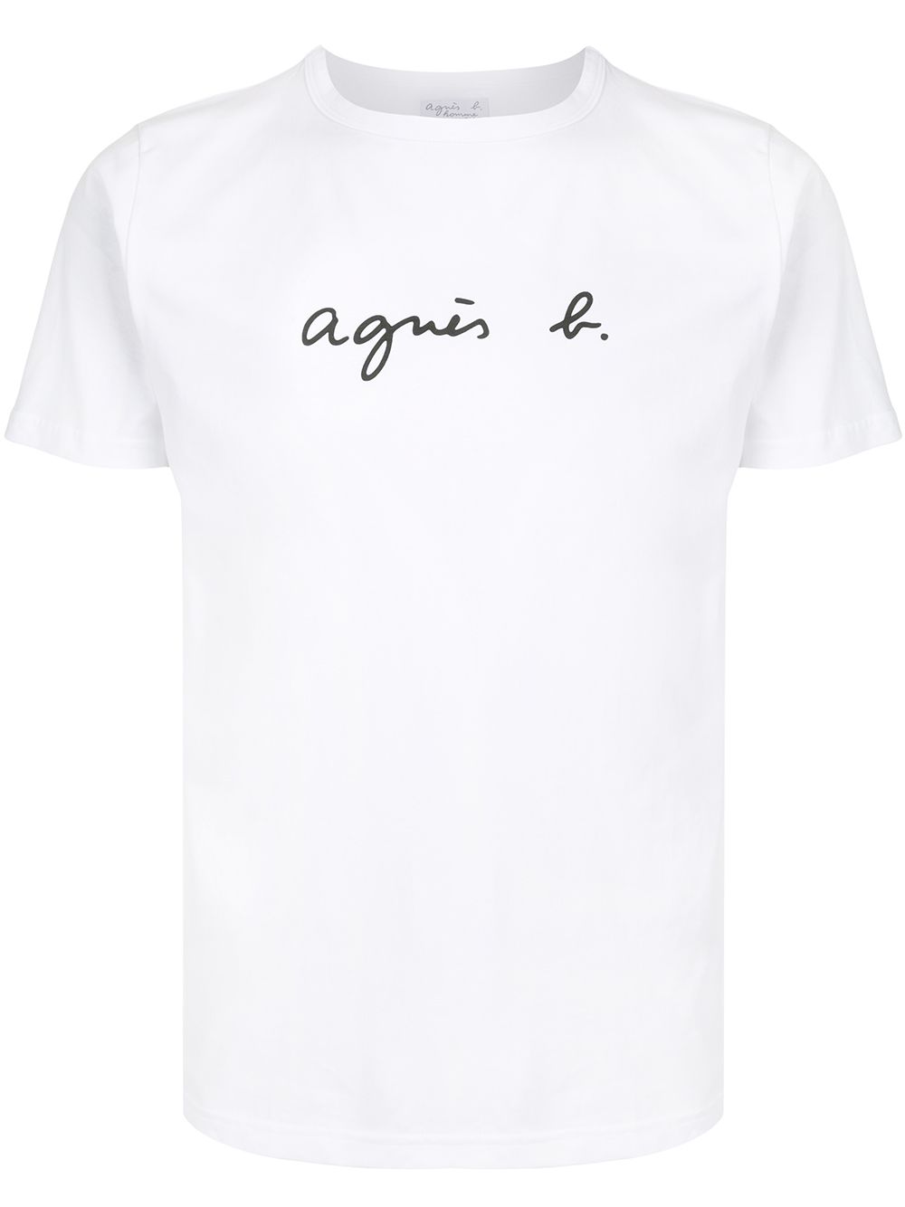 agnès b. logo印花T恤 - 白色