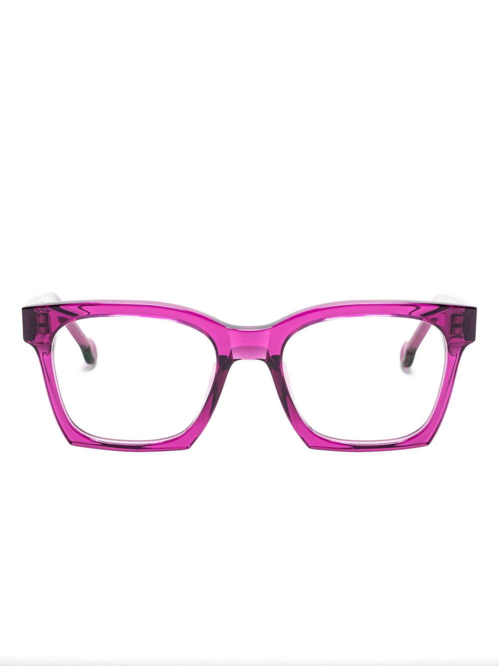 L.A. EYEWORKS Marcel 雕塑感镜框眼镜 - 紫色