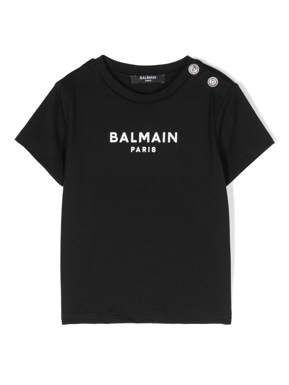 Balmain Kids logo印花T恤 - 黑色