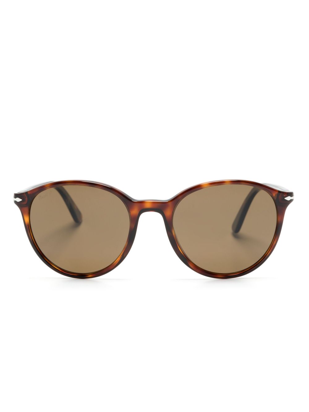 Persol 圆框太阳眼镜 - 褐色