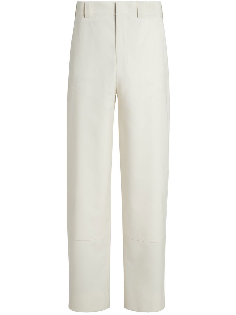 Zegna 纯色直筒裤 - 白色