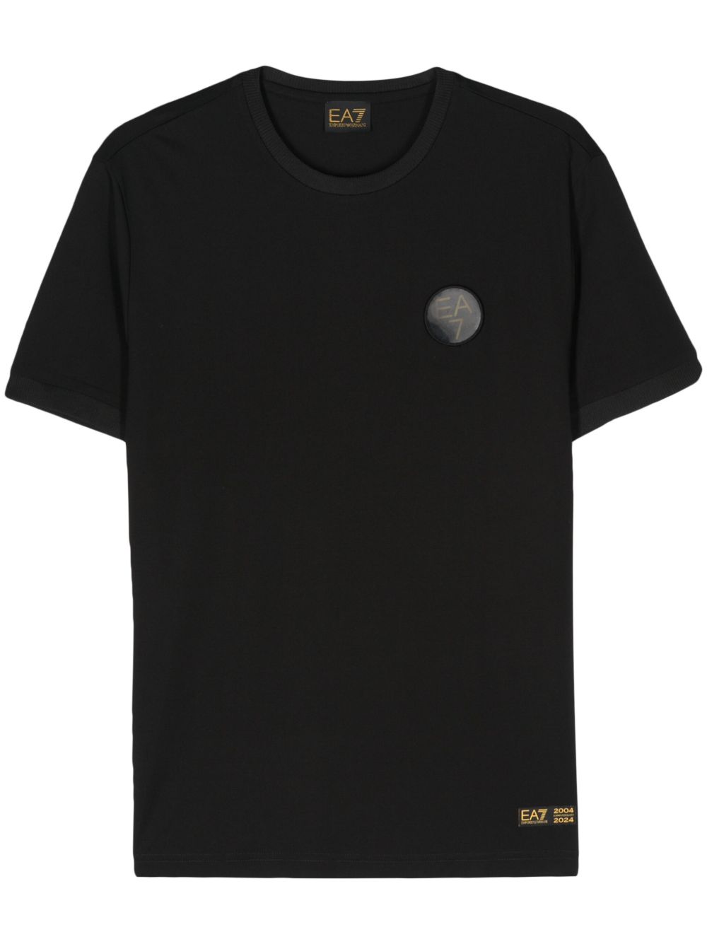 Ea7 Emporio Armani logo贴花T恤 - 黑色