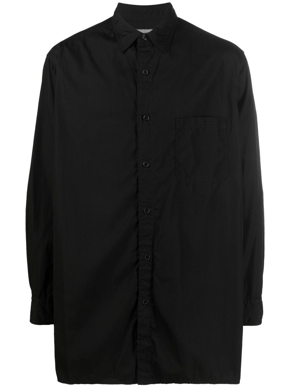 Yohji Yamamoto 长款衬衫 - 黑色