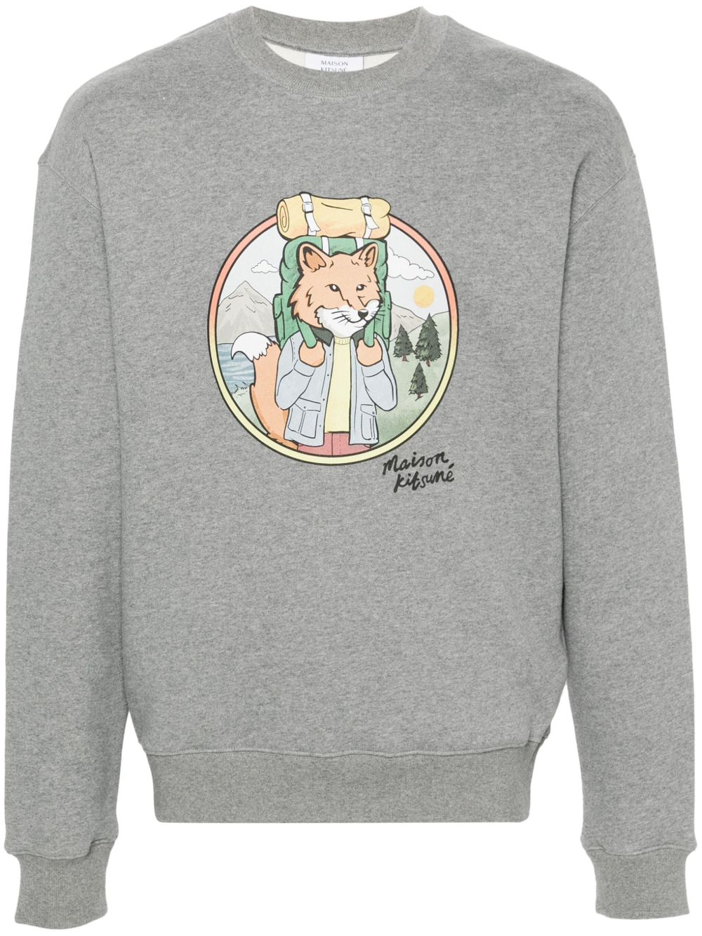 Maison Kitsuné 狐狸印花卫衣 - 灰色