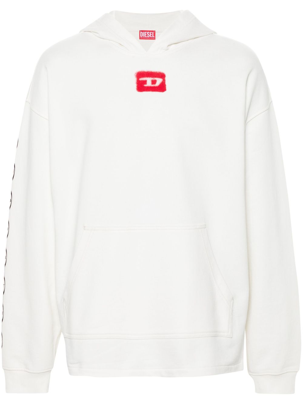 Diesel S-Bxt-Hood 棉连帽衫 - 白色