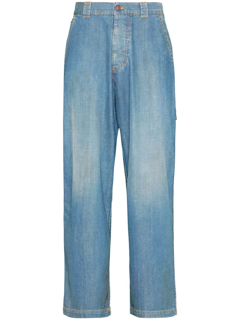 Maison Margiela 中腰阔腿牛仔裤 - 蓝色