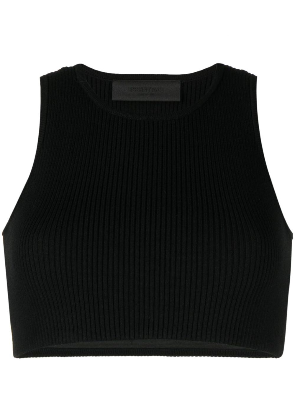 FEAR OF GOD ESSENTIALS 标贴罗纹短款上衣 - 黑色