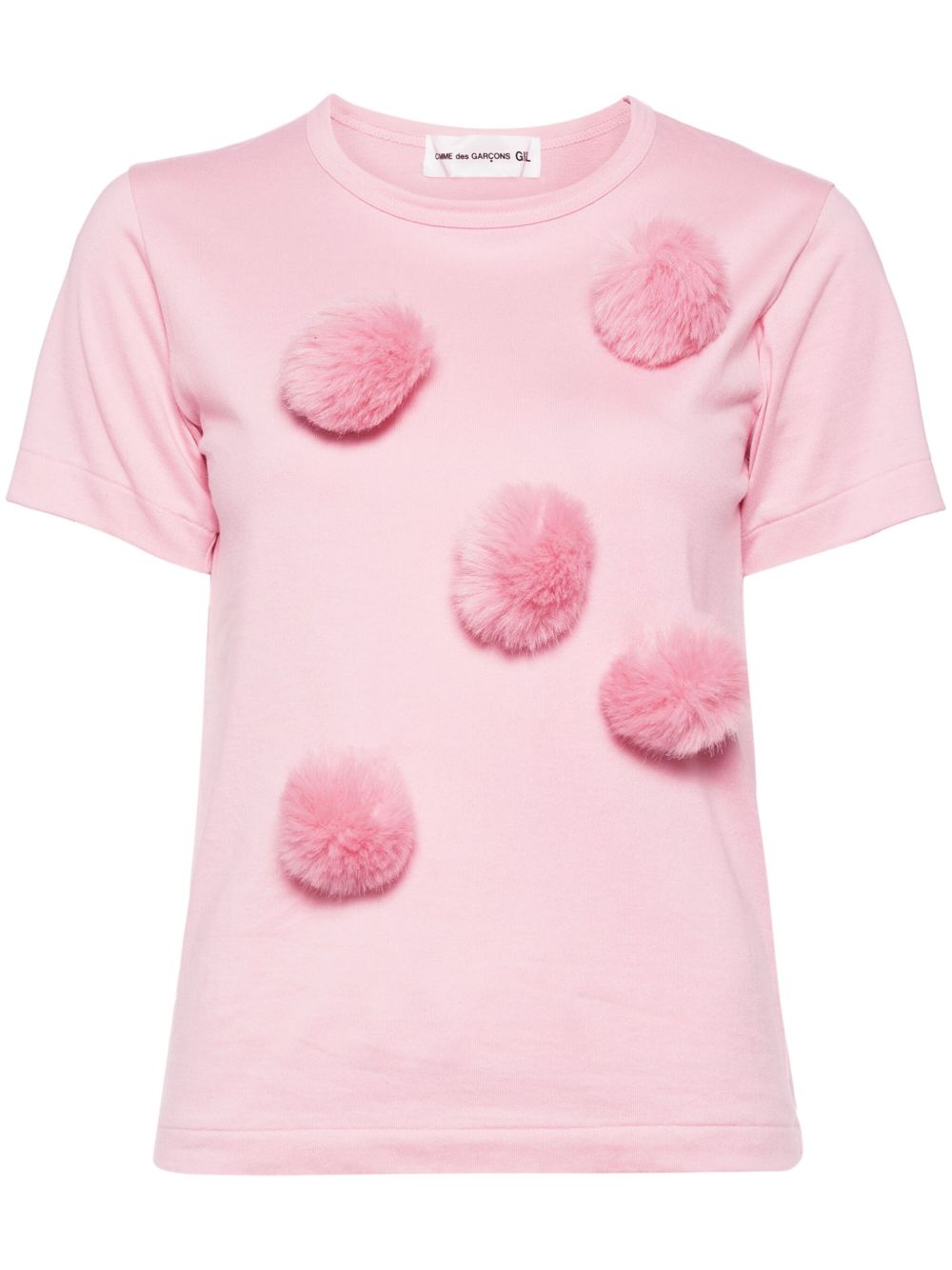 Comme Des Garçons Girl 绒球T恤 - 粉色
