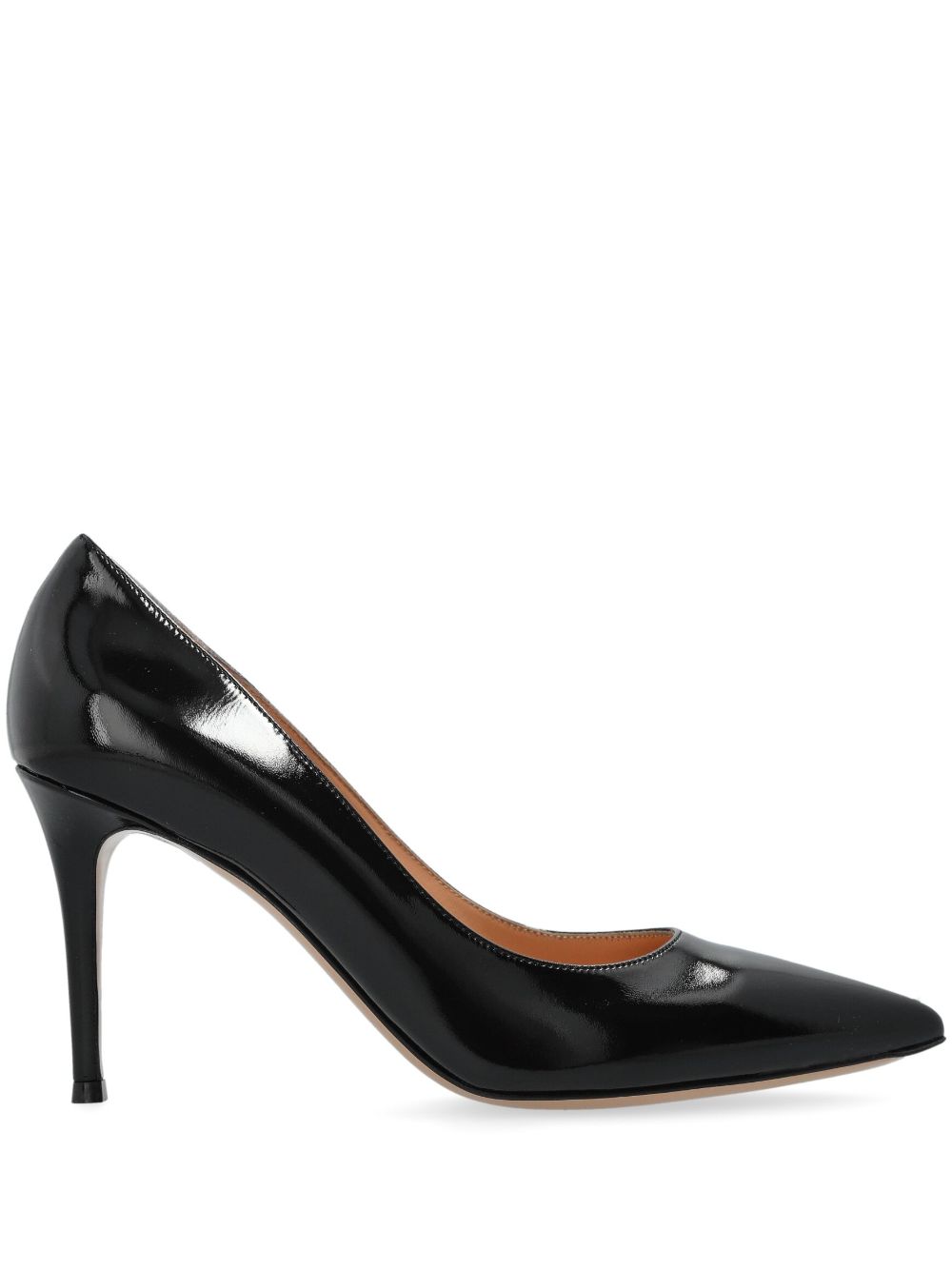 Gianvito Rossi Gianvito 皮质高跟鞋（8.5厘米） - 黑色