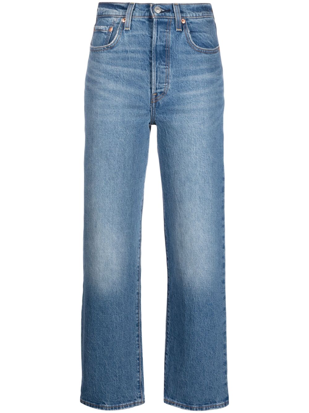 Levi's Ribcage 直筒牛仔裤 - 蓝色