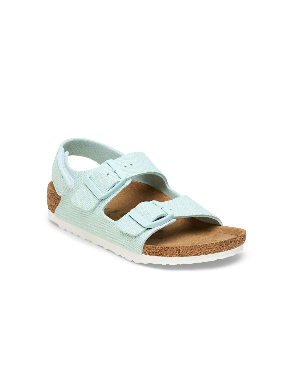 Birkenstock Kids Milano HL 皮质凉鞋 - 绿色