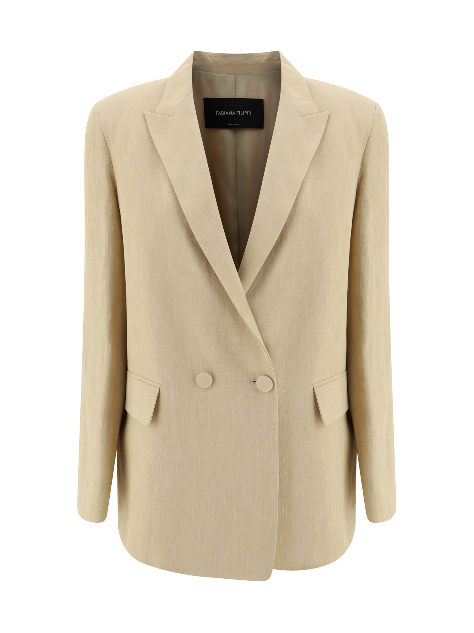 Fabiana Filippi Linen Double-breasted Blazer