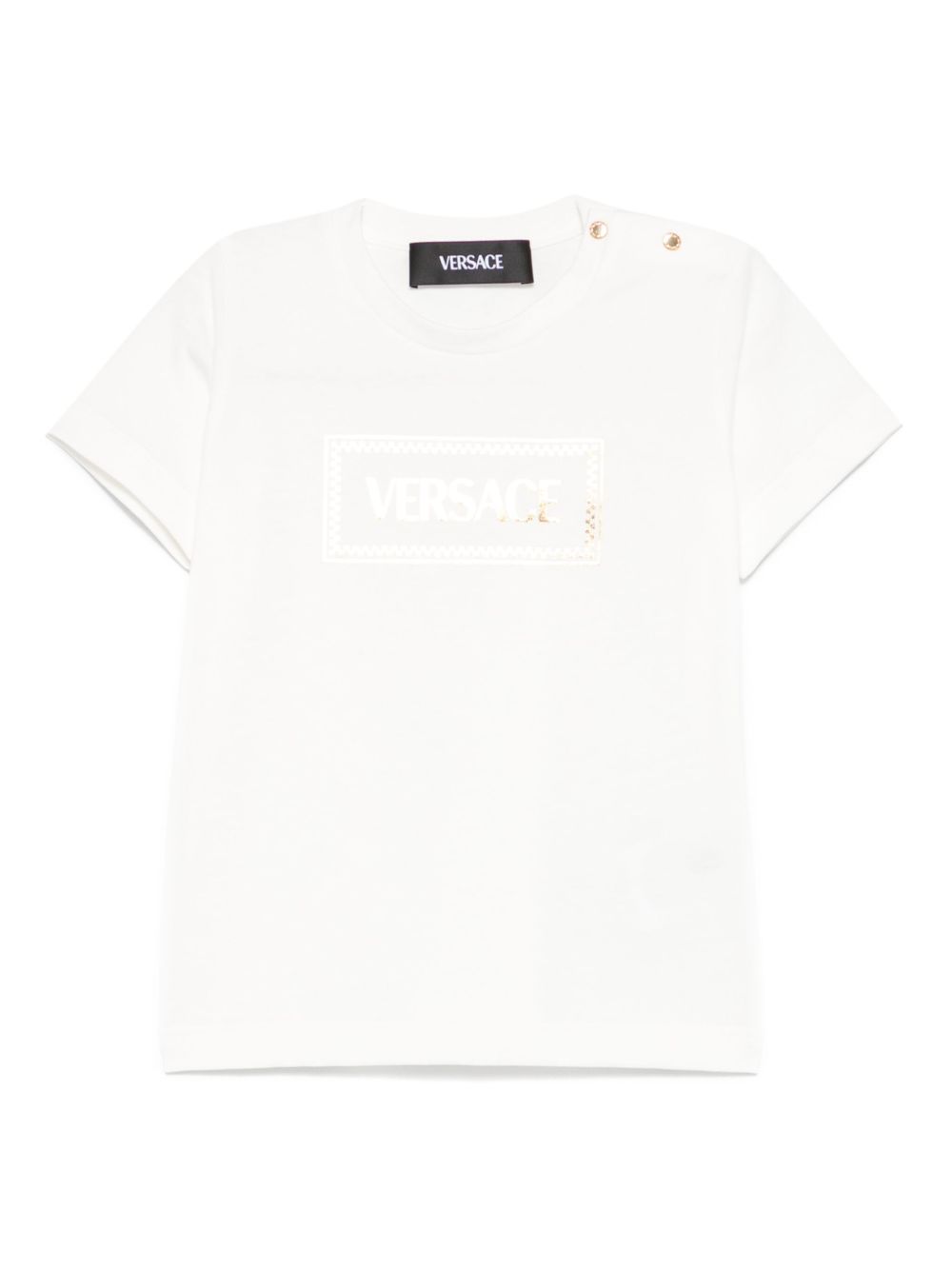 Versace Kids 90s Vintage logo印花T恤 - 白色