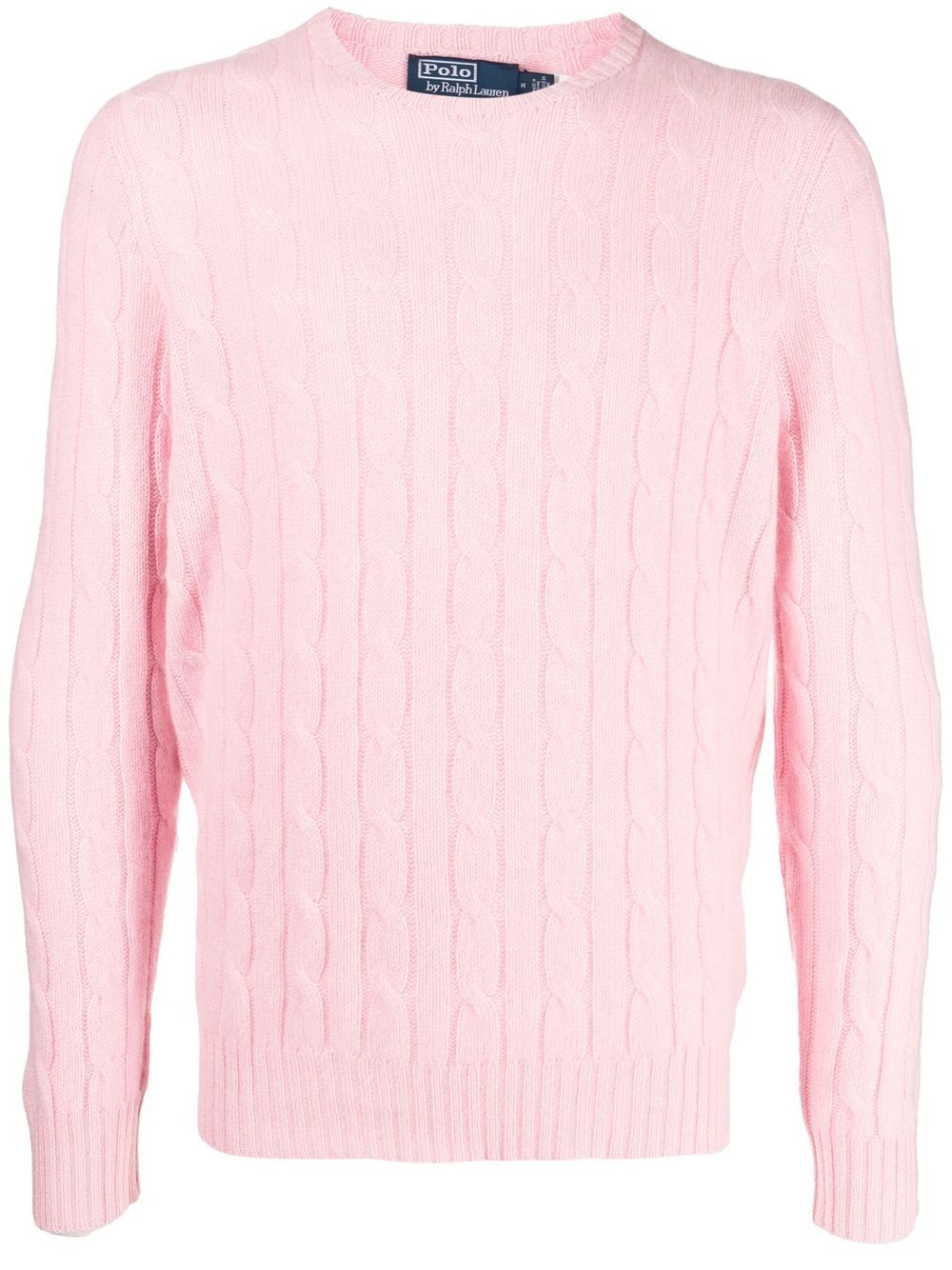 Polo Ralph Lauren 粗绞花针织长袖毛衣 - 粉色