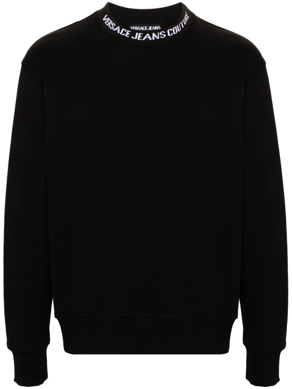 Versace Jeans Couture logo边饰卫衣 - 黑色