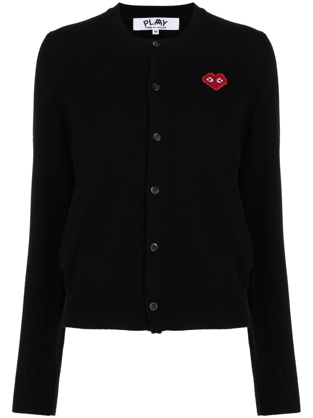 Comme Des Garçons Play 标贴开衫 - 黑色