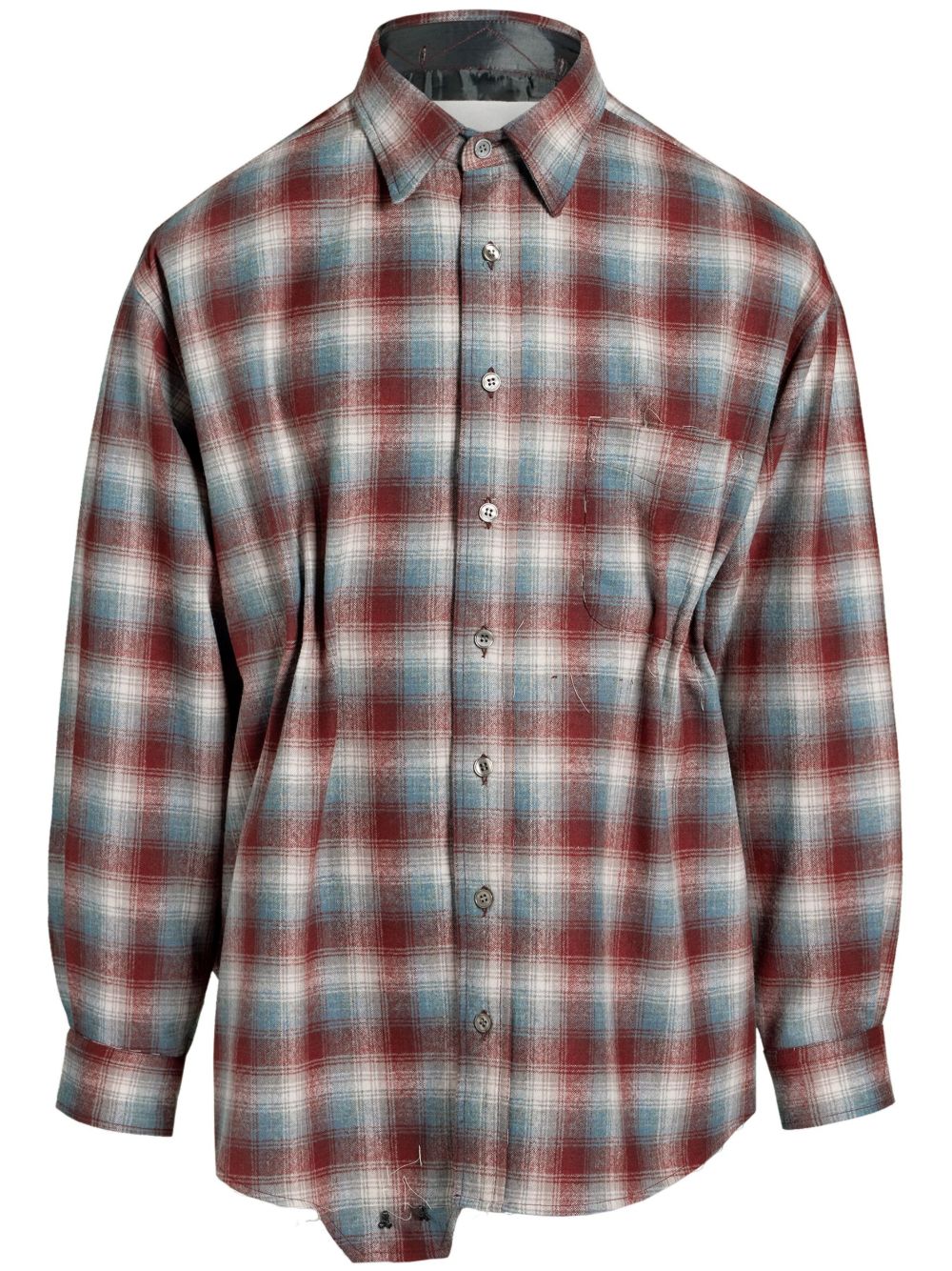Maison Margiela x Pendleton 格纹连体衬衫 - 红色